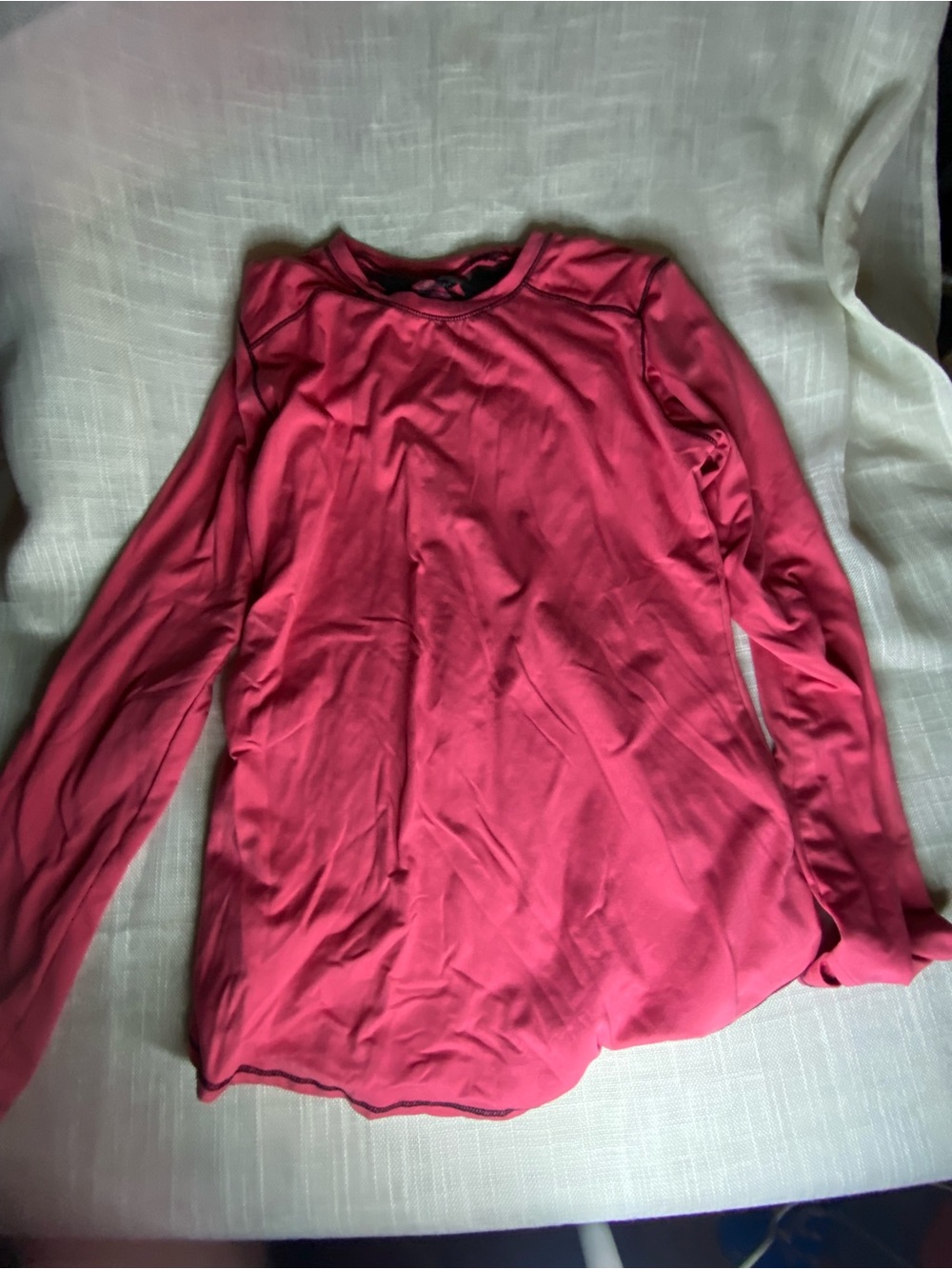Climate Right Long Sleeve Crewneck Tee in Deep Rose Pink